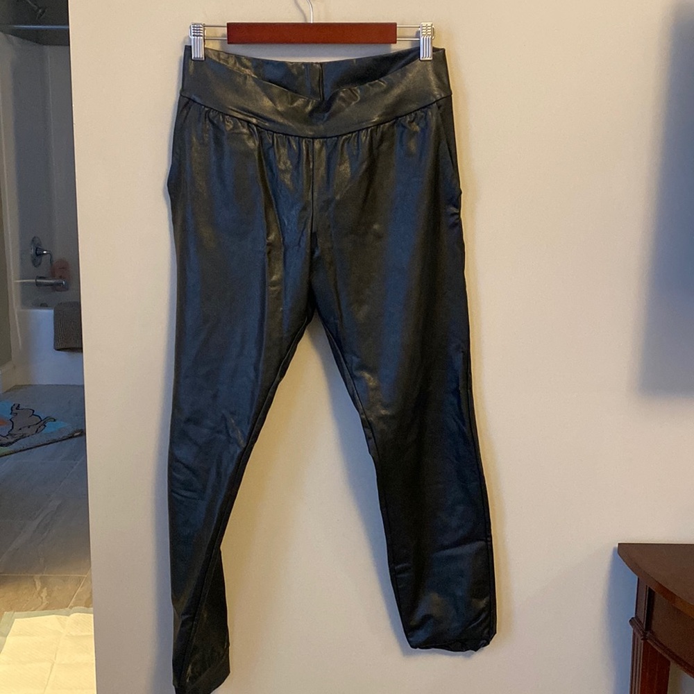 Commando Faux Leather Joggers Size M